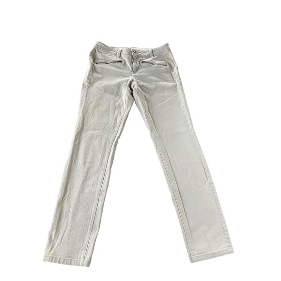 Ann Taylor LOFT Off-White Denim Mid-Rise Modern Skinny Jeans Women's Size 8 - Picture 1 of 11